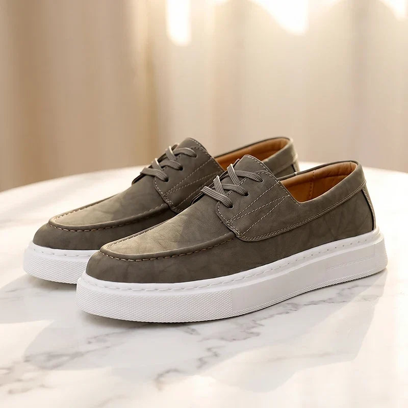 ZP03 - Zapatillas de Piel Caqui Premium