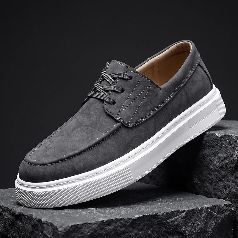 ZP03 - Zapatillas de Piel Caqui Premium