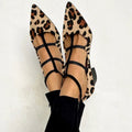 Triana - Zapatos de tacón con correa estampada de leopardo