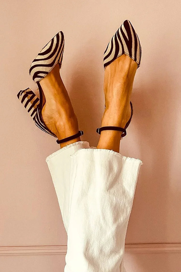 Keren - Tacones de aguja con estampado de cebra