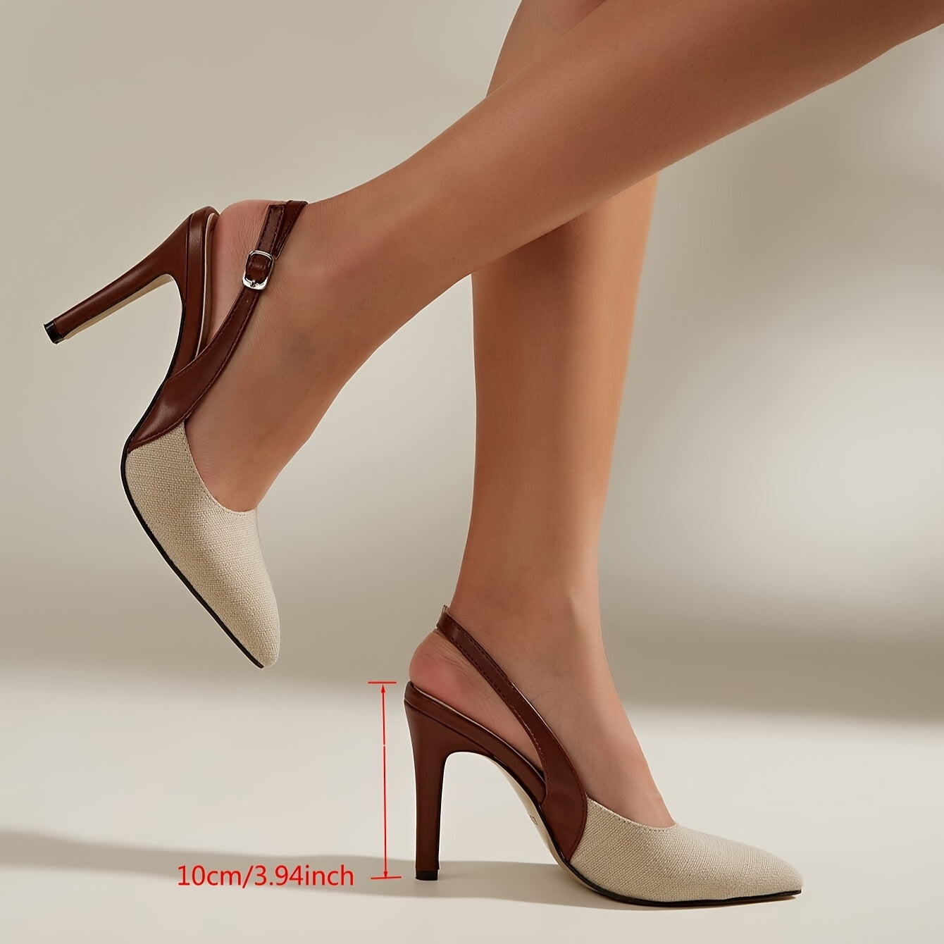 Lorena - Tacones slingback en contraste