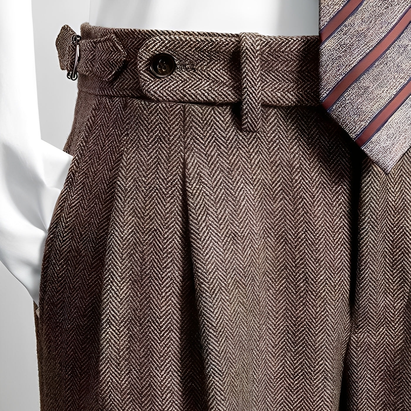 Osbert - Pantalones casuales en tweed de lana para hombre