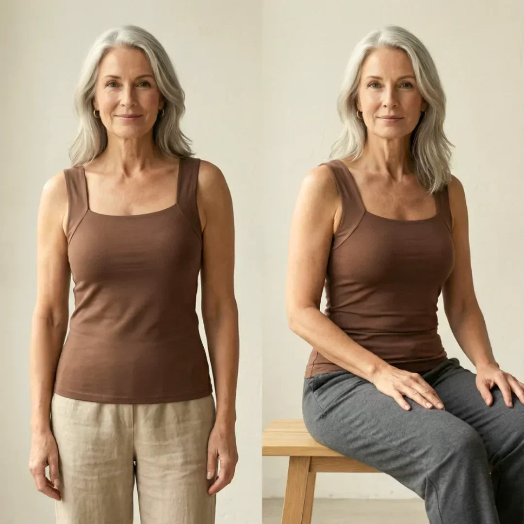Olatz - Camiseta sin Mangas con Sujetador Integrado «Built In Comfort»