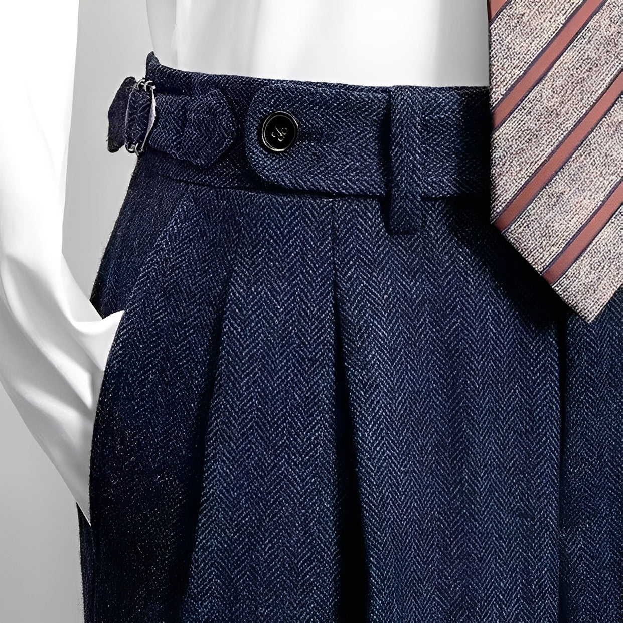 Osbert - Pantalones casuales en tweed de lana para hombre