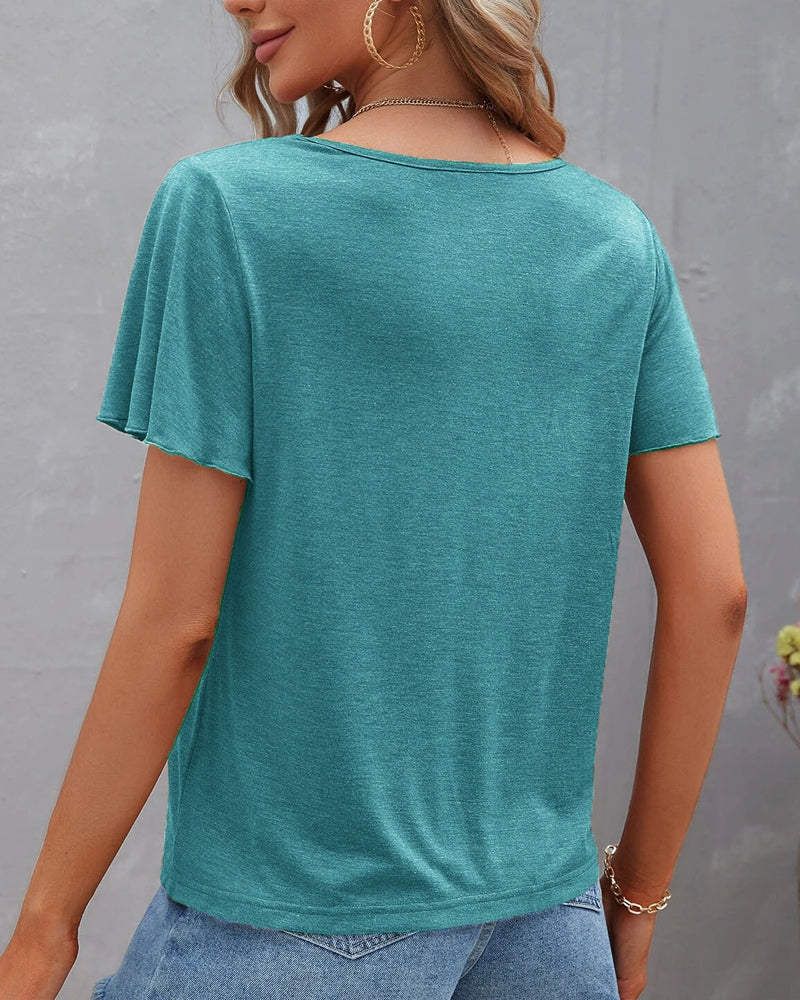 Luz - Camiseta Lisa con Aberturas