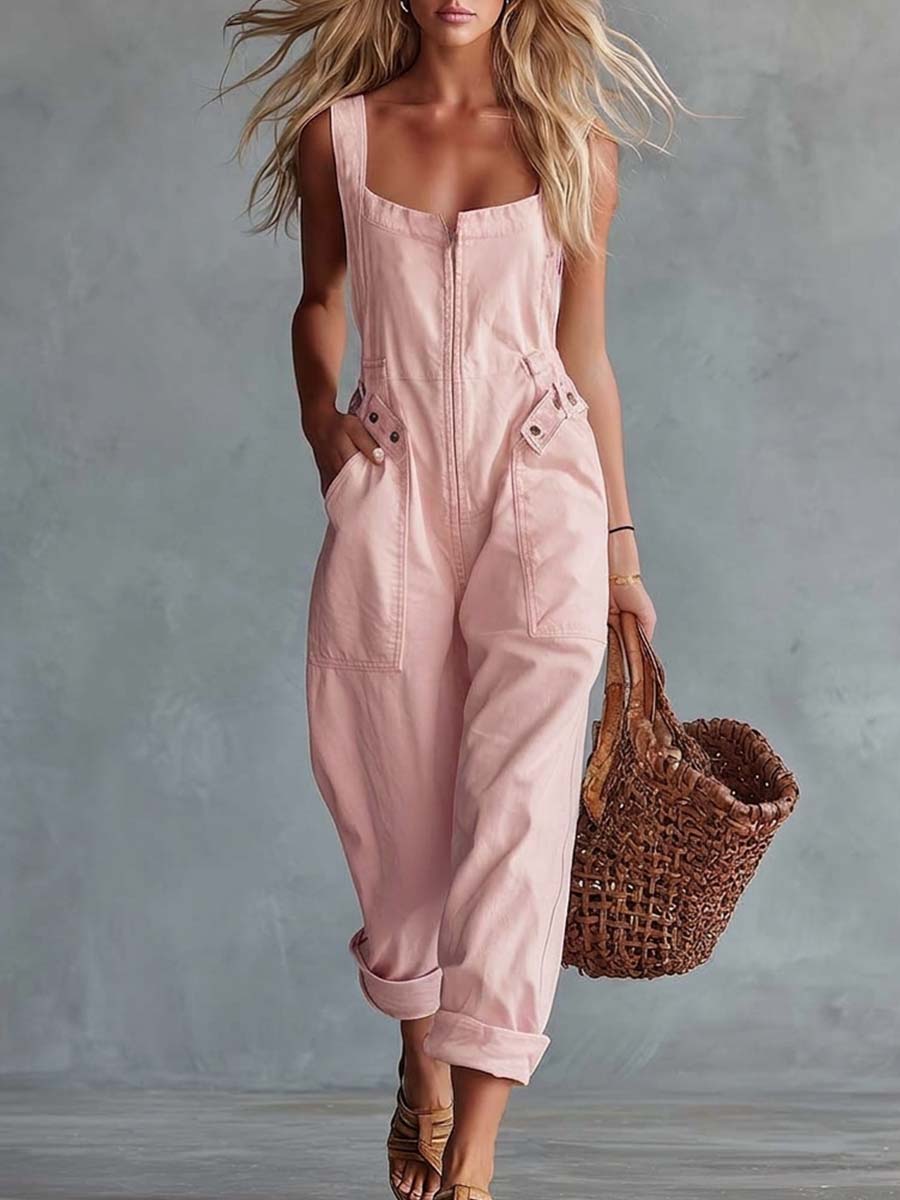 Lorea - Mono de Denim de Estilo Casual Retro