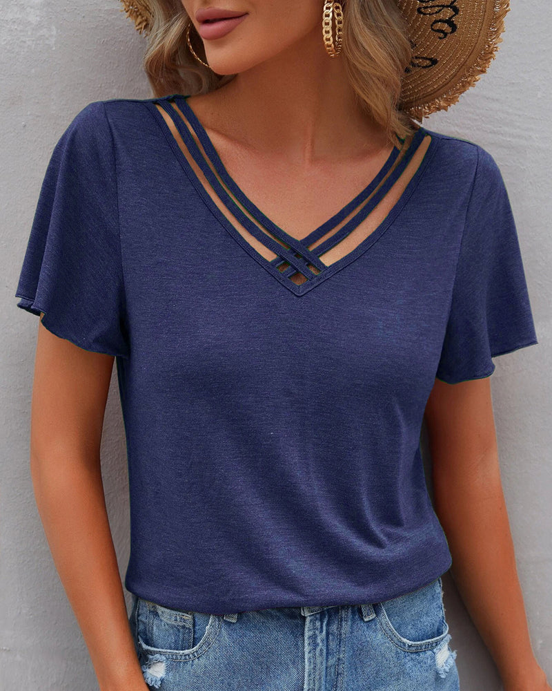 Luz - Camiseta Lisa con Aberturas
