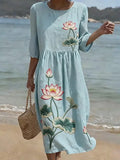 VF25 -  Vestido Casual para Mujer con Estampado Floral