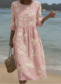 VF03 - Vestido de Mujer Casual con Estampado Floral