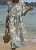 V20 - Vestido de Mujer Casual con Estampado Floral