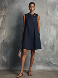 Maitane - Mini Vestido con Botones Asimétricos