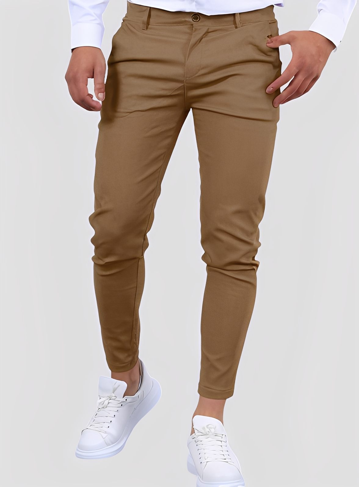 Reynard - Pantalones formales ajustados y elásticos para hombres