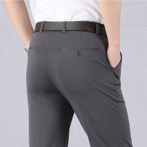 Beckett - Pantalones de vestir casual elásticos para hombre