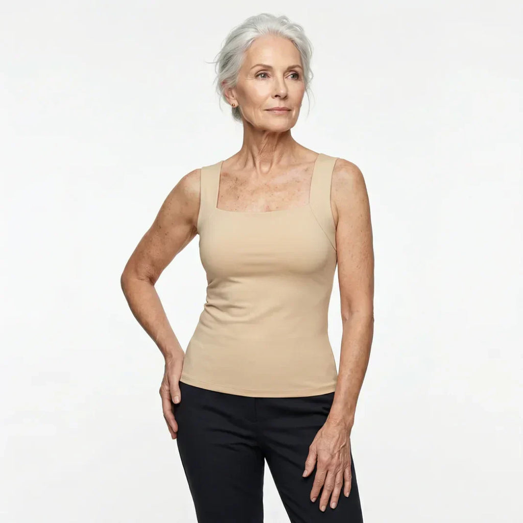 Olatz - Camiseta sin Mangas con Sujetador Integrado «Built In Comfort»