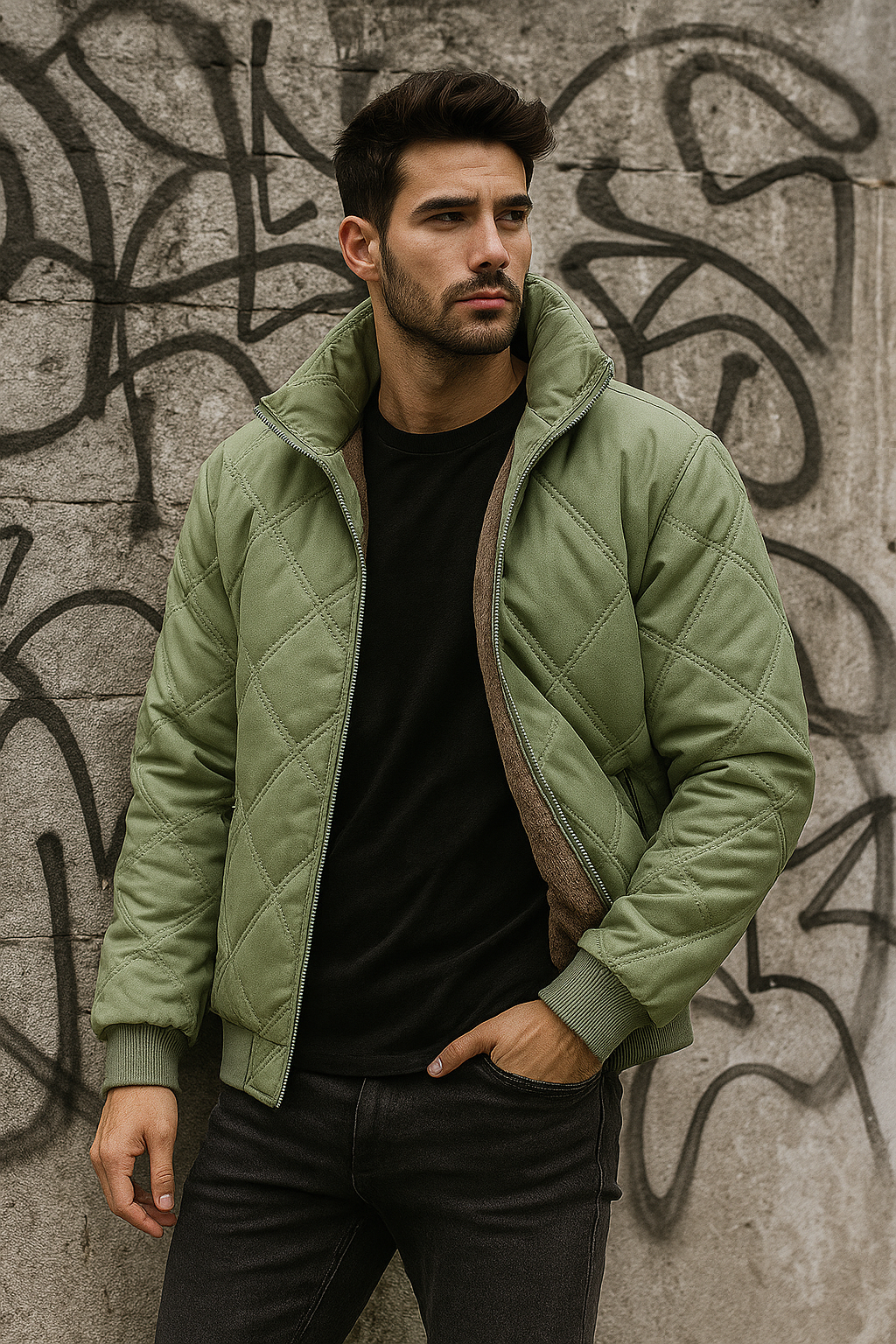 SILVORO | CHAQUETA ACOLCHADA DE INVIERNO PARA HOMBRE