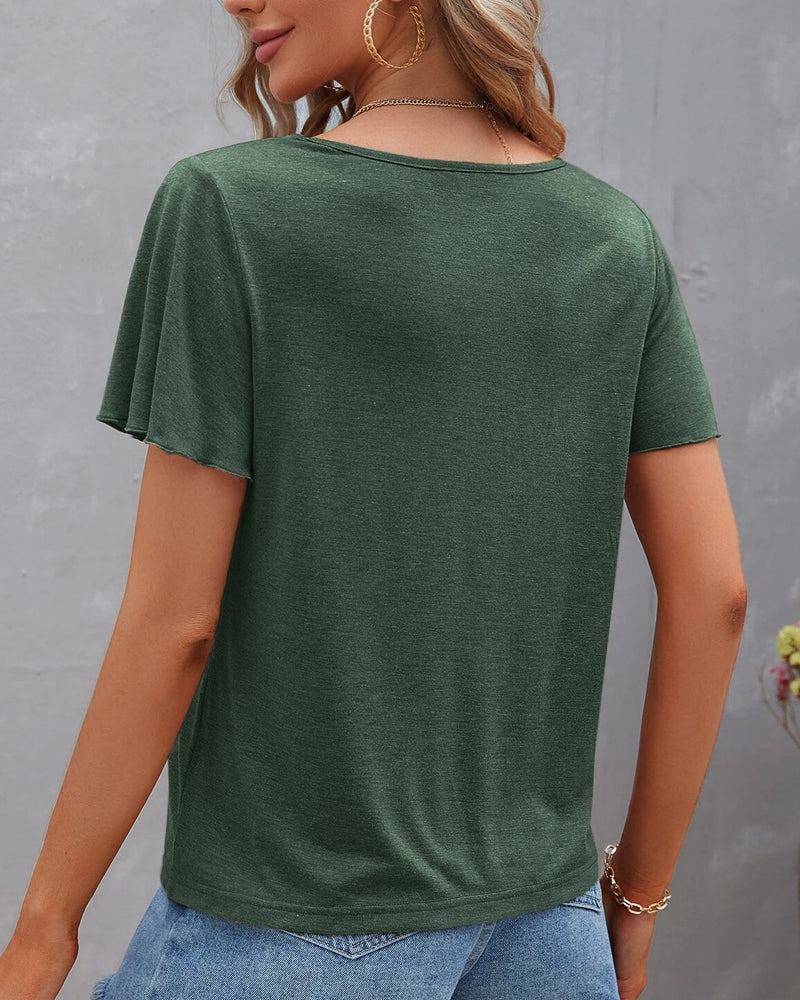 Luz - Camiseta Lisa con Aberturas