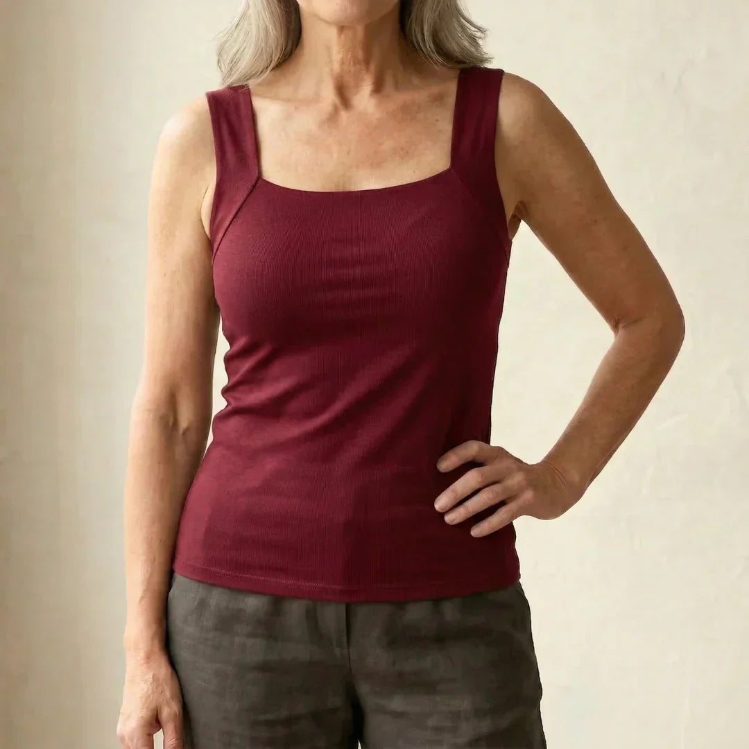 Olatz - Camiseta sin Mangas con Sujetador Integrado «Built In Comfort»
