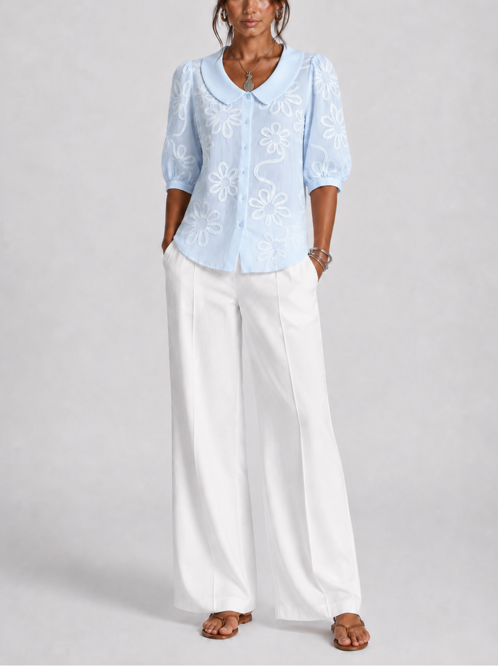 DEITA - BLUSA ELEGANTE CON ESTAMPADO FLORAL