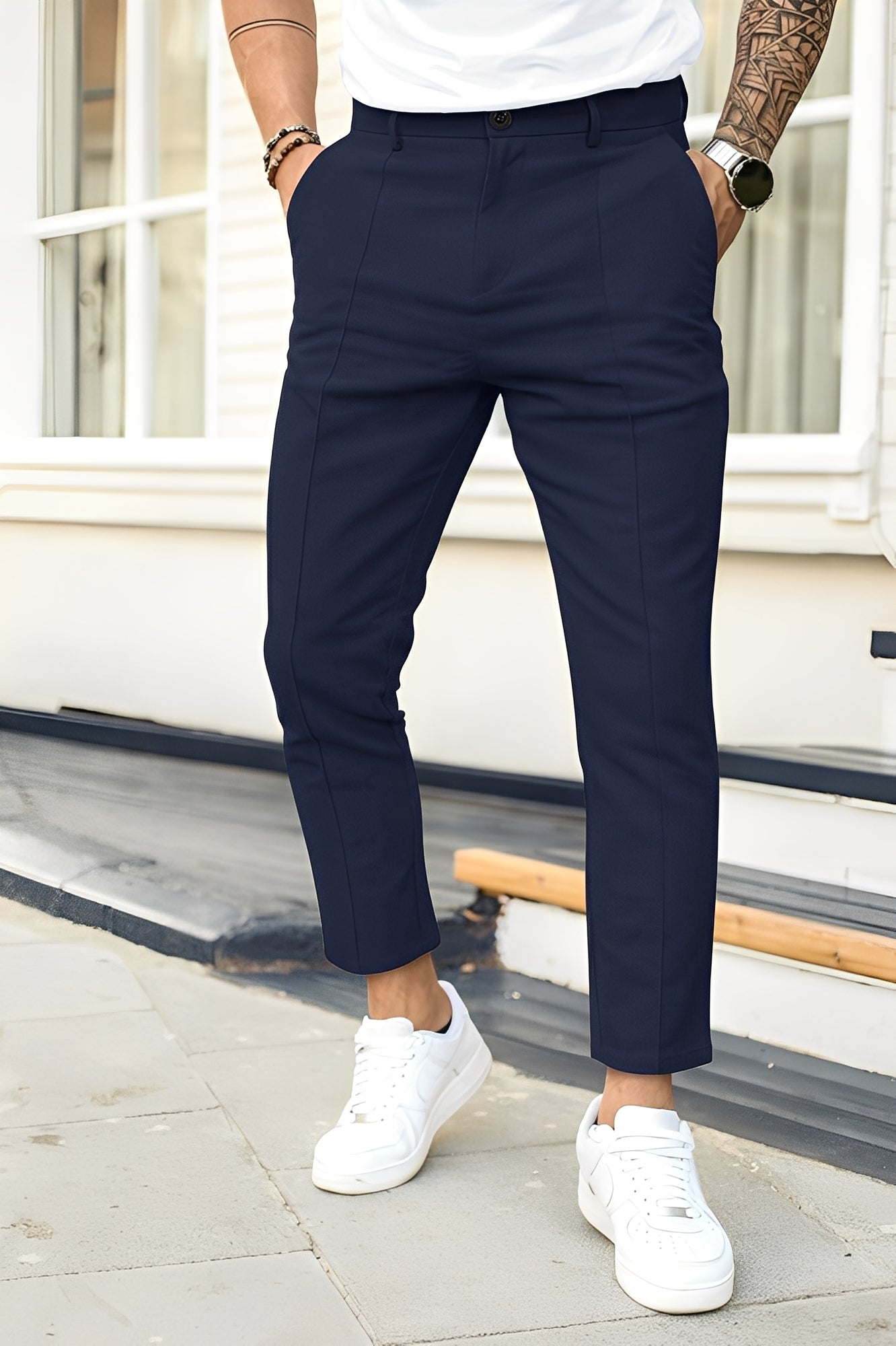 Carson - Pantalones casuales formales para hombres