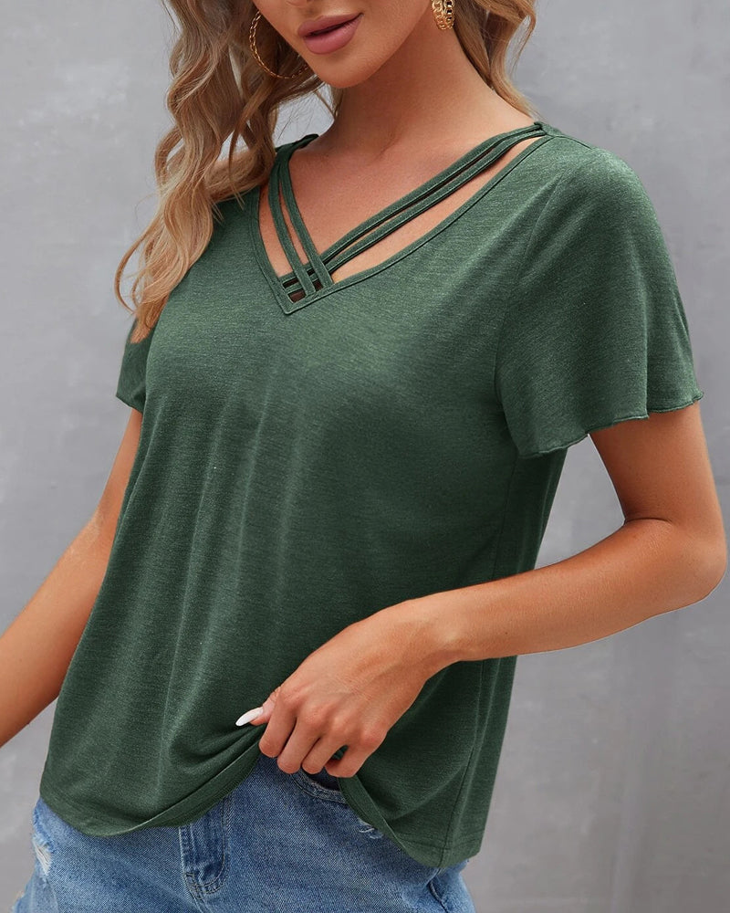 Luz - Camiseta Lisa con Aberturas