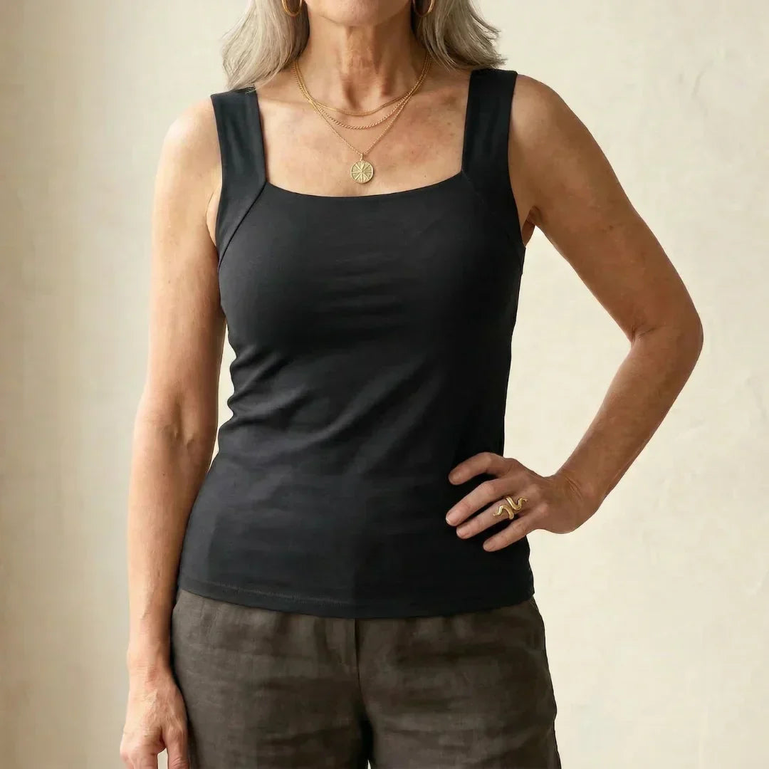 Olatz - Camiseta sin Mangas con Sujetador Integrado «Built In Comfort»