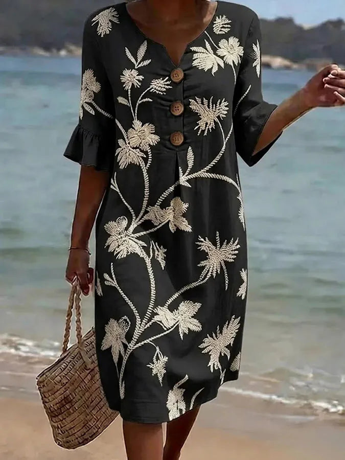 V19 - Vestido de Mujer con Estampado Floral