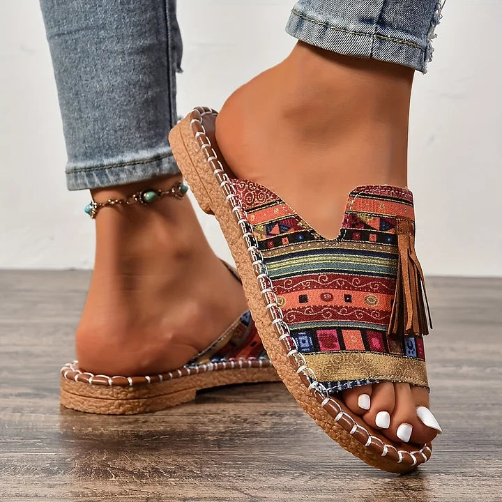 Dunia - Cómodas sandalias planas con múltiples estilos
