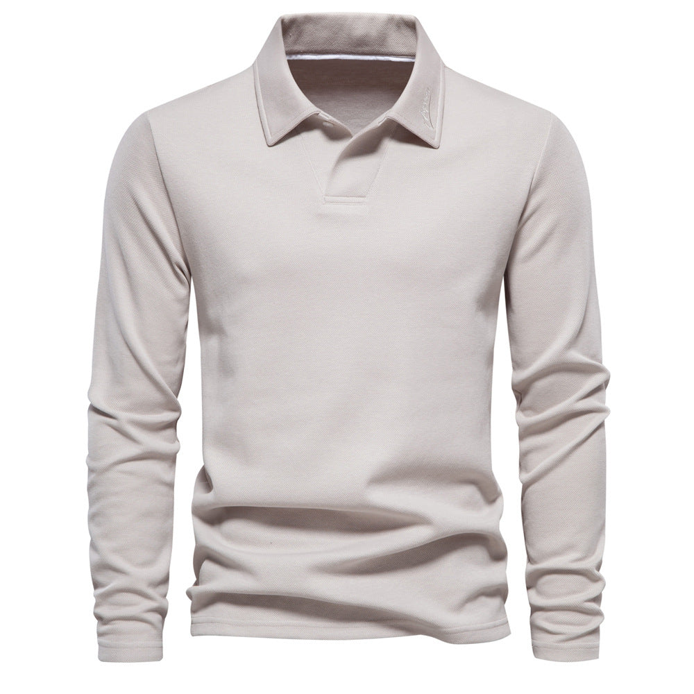 Elvin - Polo de manga larga casual y formal para hombre