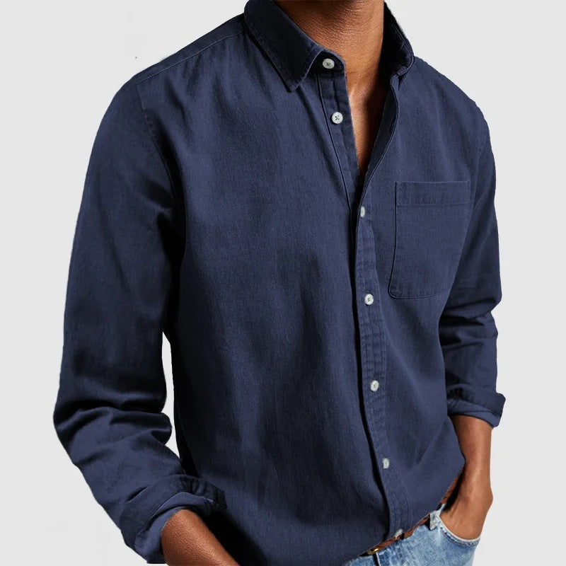 Maxime - Camisa de jeans casual de mezcla suave