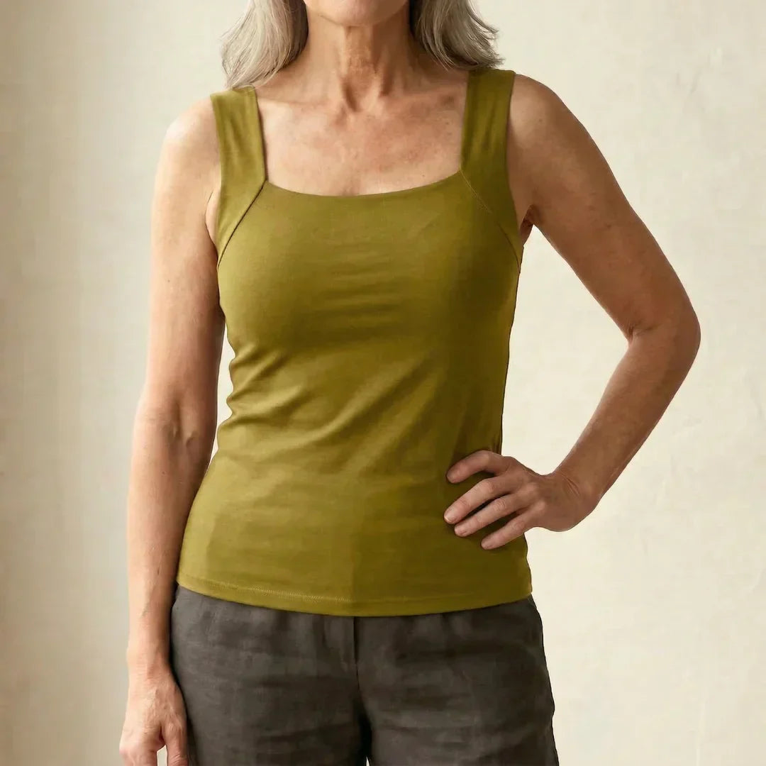 Olatz - Camiseta sin Mangas con Sujetador Integrado «Built In Comfort»