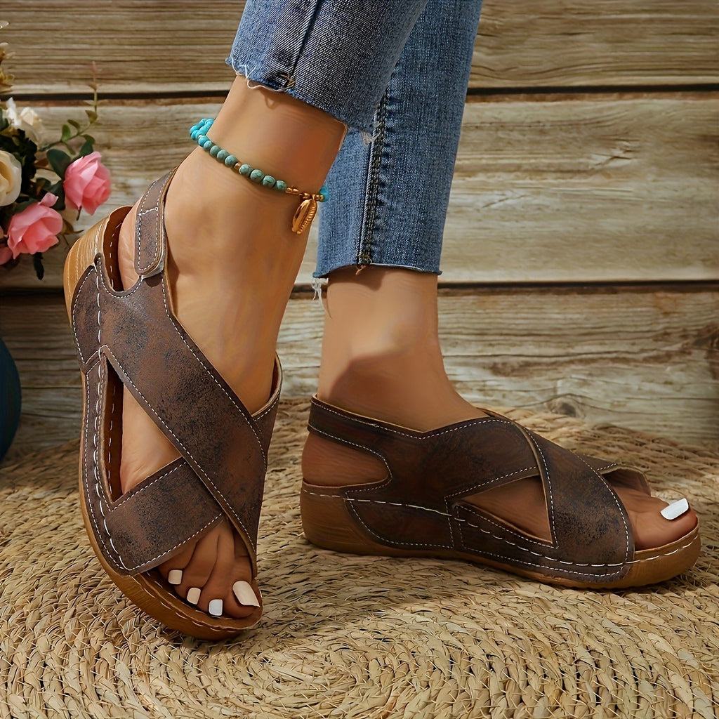 Jimena- Sandalias de cuña de moda para mujer