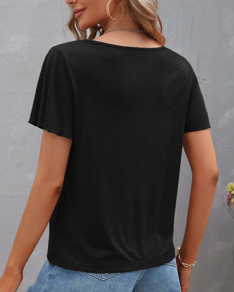 Luz - Camiseta Lisa con Aberturas