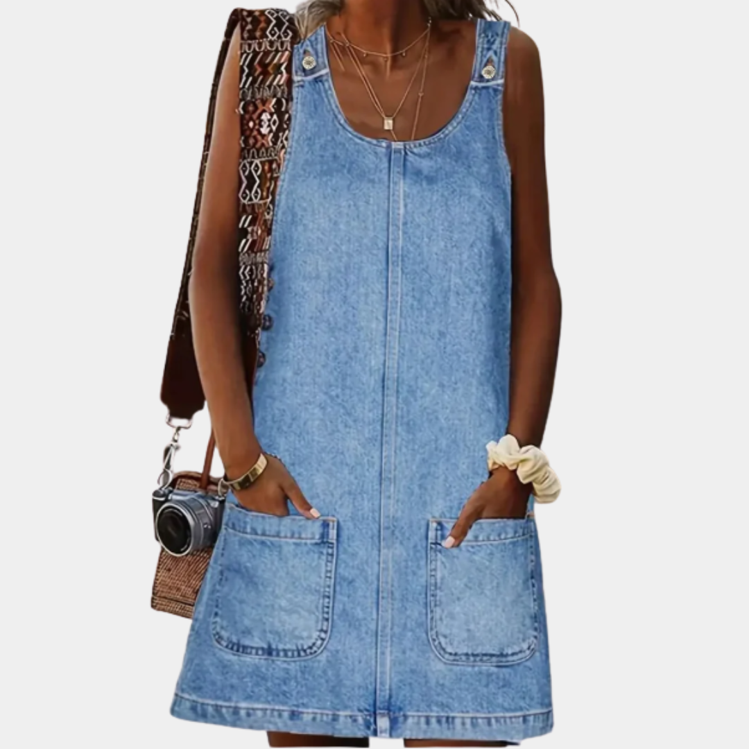 PV18 - Vestido Casual con Look Denim