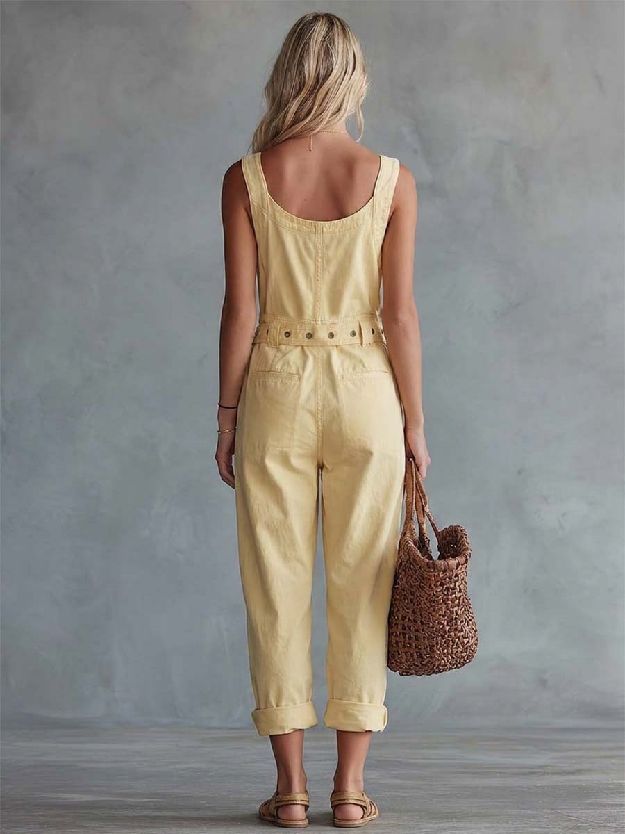 Lorea - Mono de Denim de Estilo Casual Retro