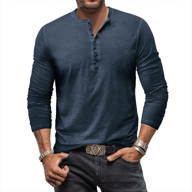 Clifford - Camisa clásica lavada con botones para hombre