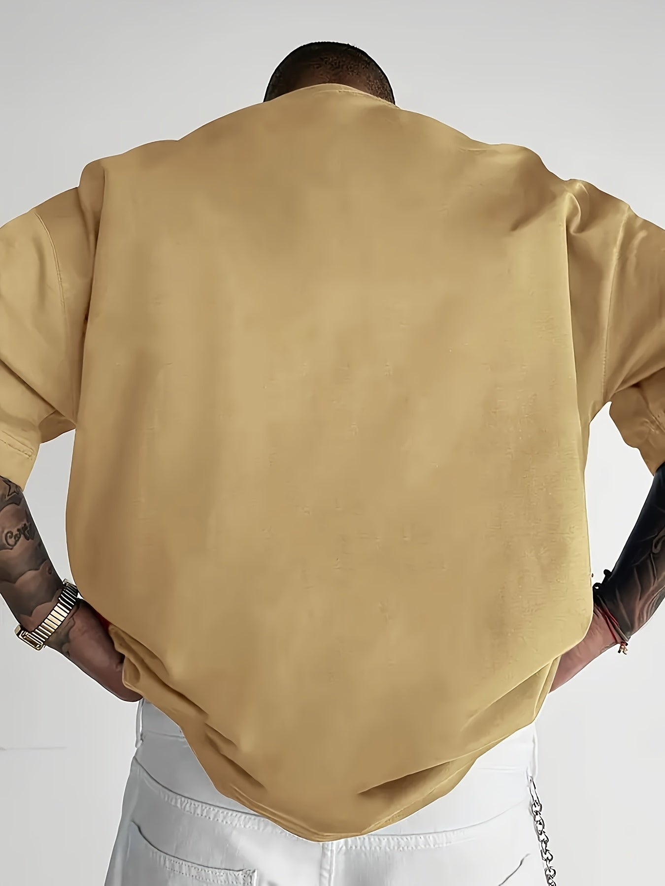 Dario -  Camiseta de hombre, estampado con la letra "Boston", fresca y cómoda.