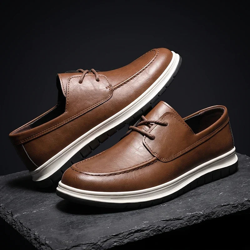 ZP14 - Sneakers de Piel Tono Tierra