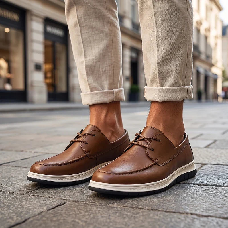 ZP14 - Sneakers de Piel Tono Tierra