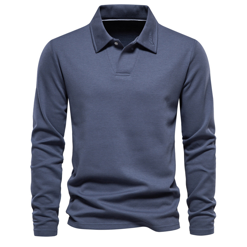 Elvin - Polo de manga larga casual y formal para hombre