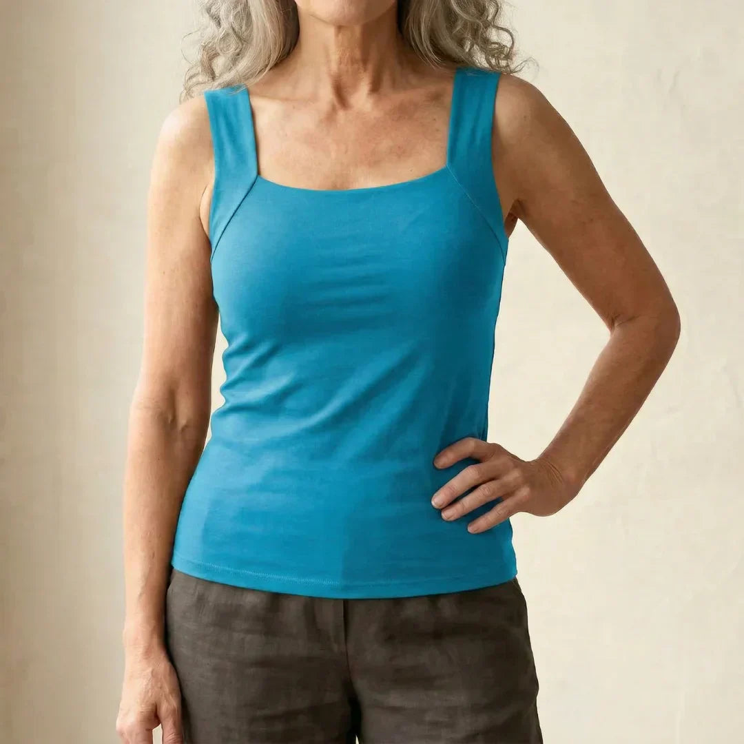 Olatz - Camiseta sin Mangas con Sujetador Integrado «Built In Comfort»