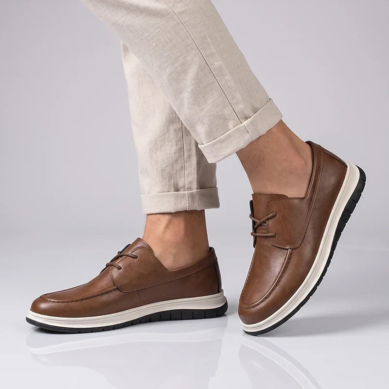 ZP14 - Sneakers de Piel Tono Tierra
