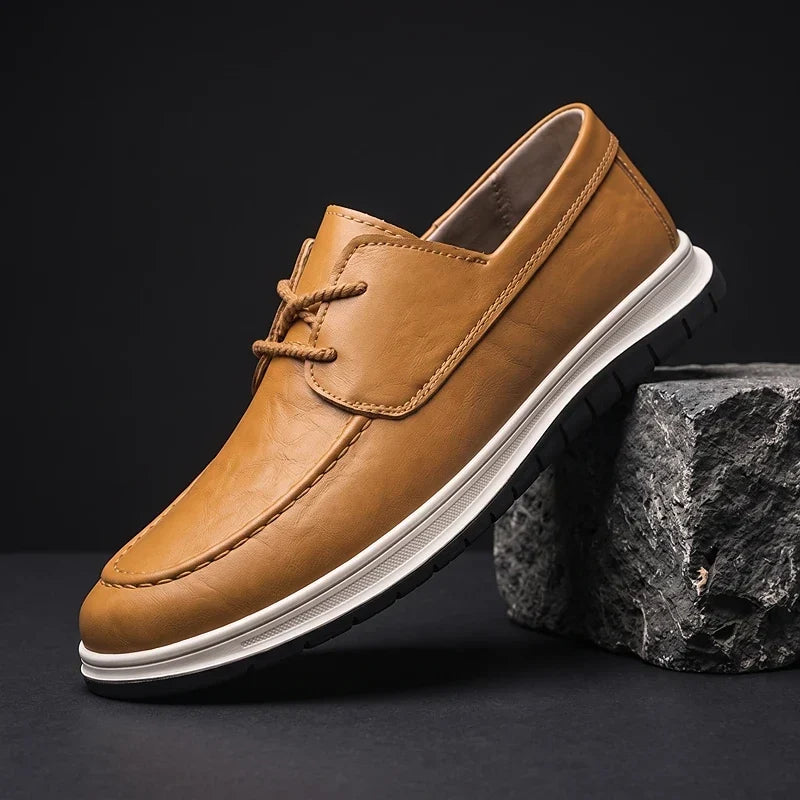ZP14 - Sneakers de Piel Tono Tierra