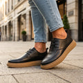 ZP15 -  Zapatillas de Cuero Bicolor