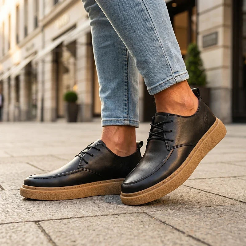 ZP15 -  Zapatillas de Cuero Bicolor