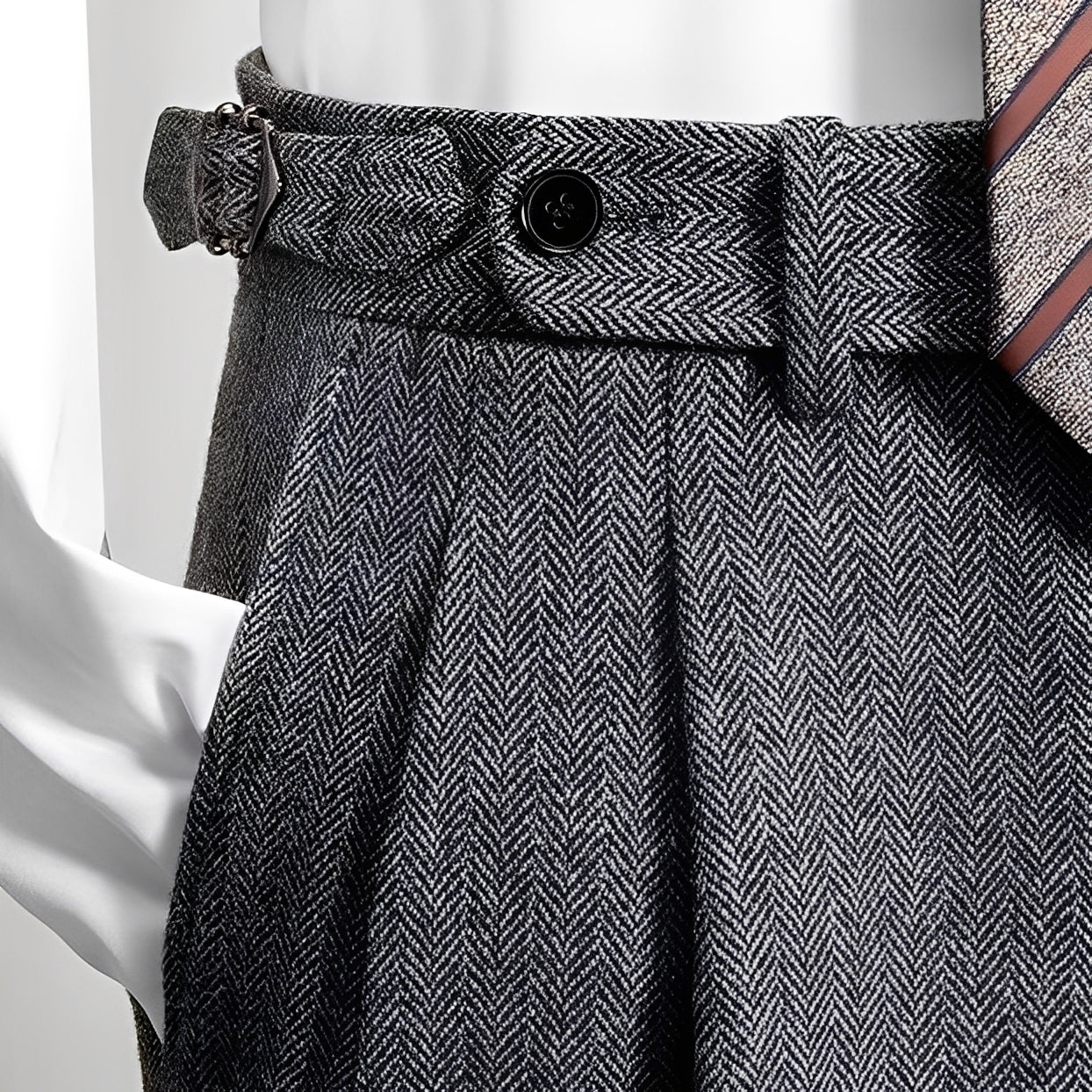 Osbert - Pantalones casuales en tweed de lana para hombre