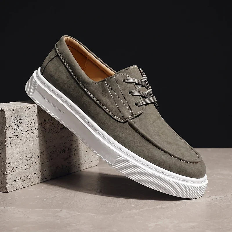 ZP03 - Zapatillas de Piel Caqui Premium