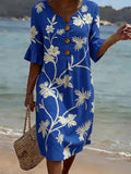 VF24 -  Vestido Casual para Mujer con Estampado Floral