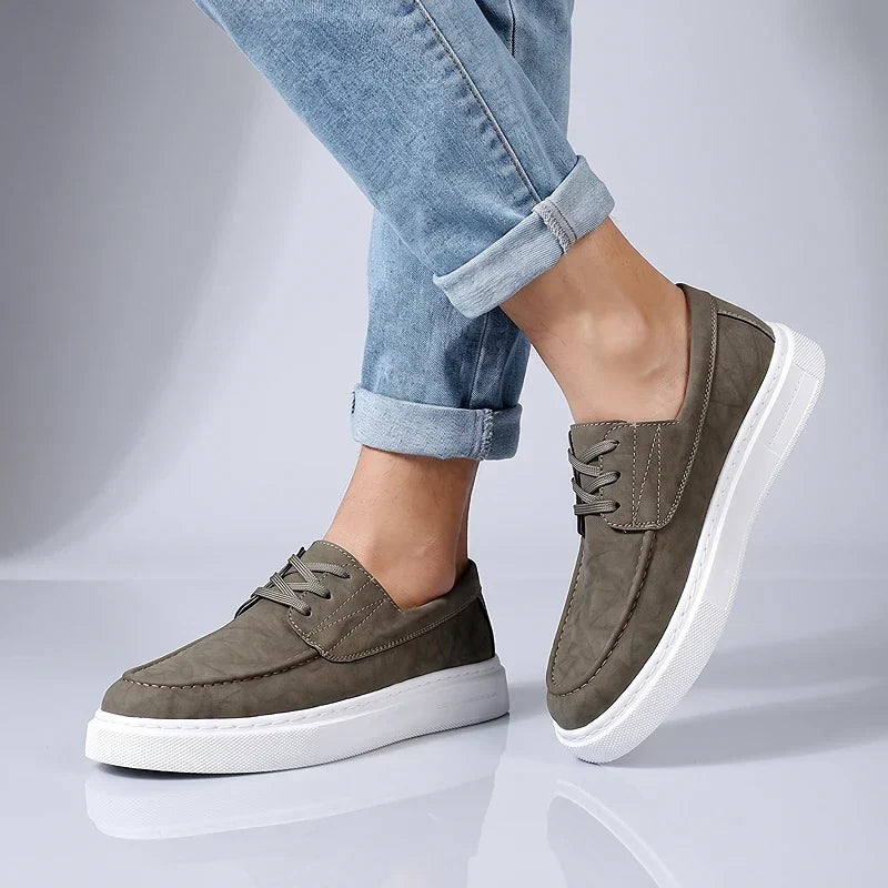 ZP03 - Zapatillas de Piel Caqui Premium