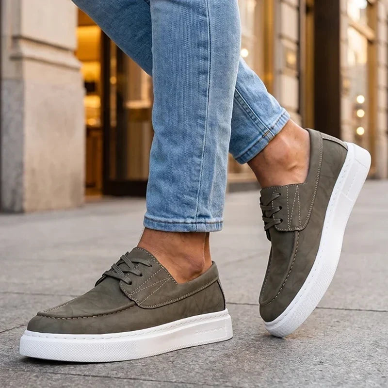ZP03 - Zapatillas de Piel Caqui Premium