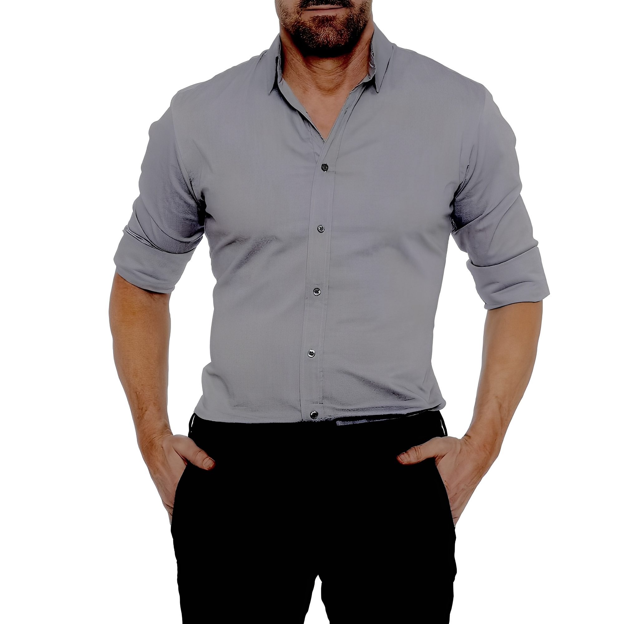 Andrew - Casual, formal, camisa sin arrugas para hombres